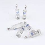 10pcs Water Bottle Charms Resin Earring Findings DIY Jewelry Making 30x10mm
