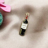 10pcs Wine Bottle Glass Charms Metal Golden Earring DIY Jewelry