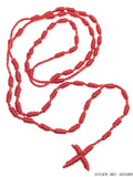 Red Rope Rosary Necklace Catholic Cord Rosary Knotted Religious Jewelry
