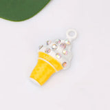 10pcs Ice cream Enamel Charms for Earring DIY Jewelry