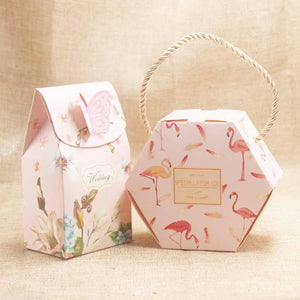 10pcs Flower Butterfly Locked Box Wedding Favors Bag