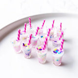 10pcs Resin Pearl Milk Tea Charm Bubble Tea Pendant Charms for Jewelry Making