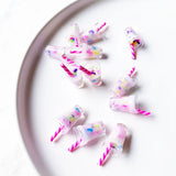10pcs Resin Pearl Milk Tea Charm Bubble Tea Pendant Charms for Jewelry Making