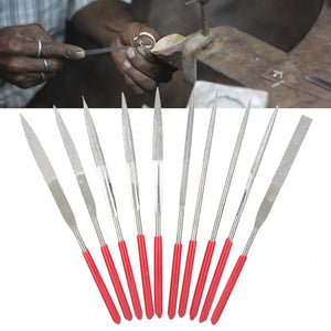 10pcs Mini Rasp Tool Set Jewelry Filling Wood Carving Metal Hand File DIY Repair