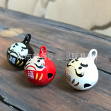 10pcs/set 18mm Daruma Omamori Brass Bell Pendant Charms DIY Material