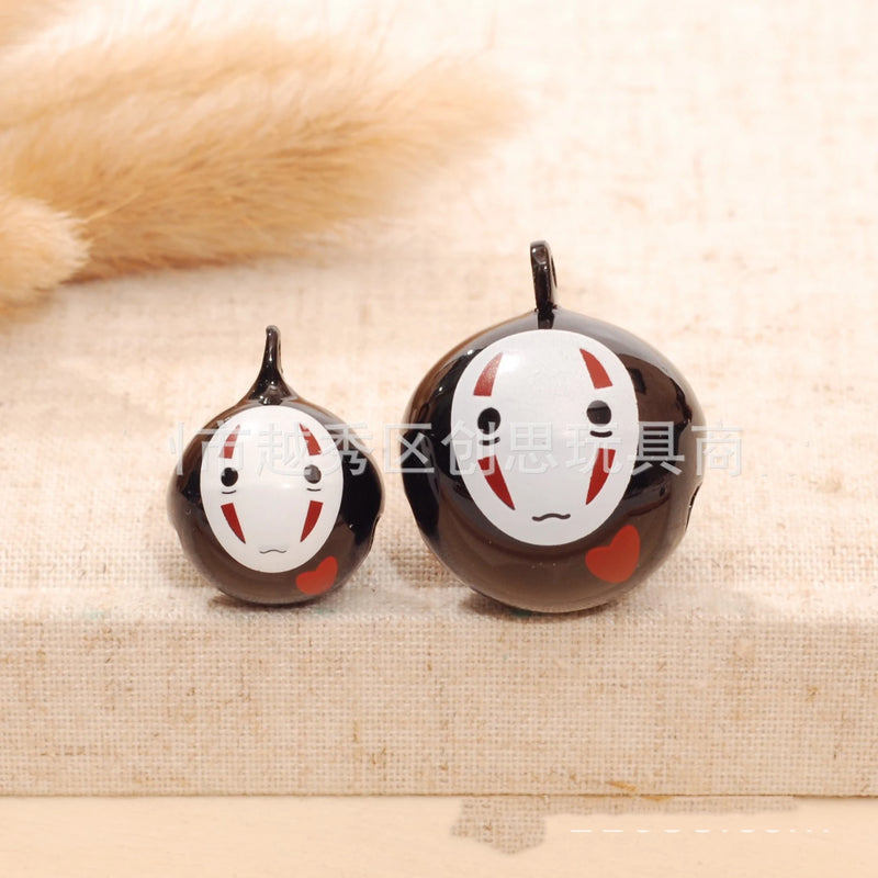 10pcs 23mm Omamori Brass No Face man Brass Bell Pendants DIY Keyring Earrings