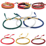 10pcs Braided Bracelet Buddhist Tibetan Rope Bracelets Adjustable