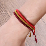 10pcs Braided Bracelet Buddhist Tibetan Rope Bracelets Adjustable