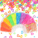 10pcs Fluorescent Resin Heart Sequins DIY Nail Art Supplies
