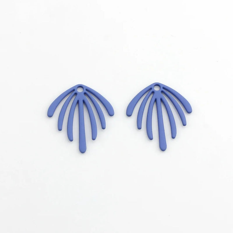 10pcs Leaf Pendant Base Silver for Necklace Earrings Diy Jewelry Making