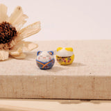10pcs Lucky cat Fortune Cat pendant ceramic DIY jewelry Earring bracelet