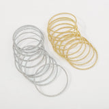 10pcs Metal Round Bangles Bracelets Vintage Alloy Wrist Bracelet