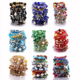 Bohemian Bracelets Mix Tree Flower Heart Alloy Pendant Beads