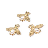 10pcs Faux Pearl Bee Pendant for Jewelry Making