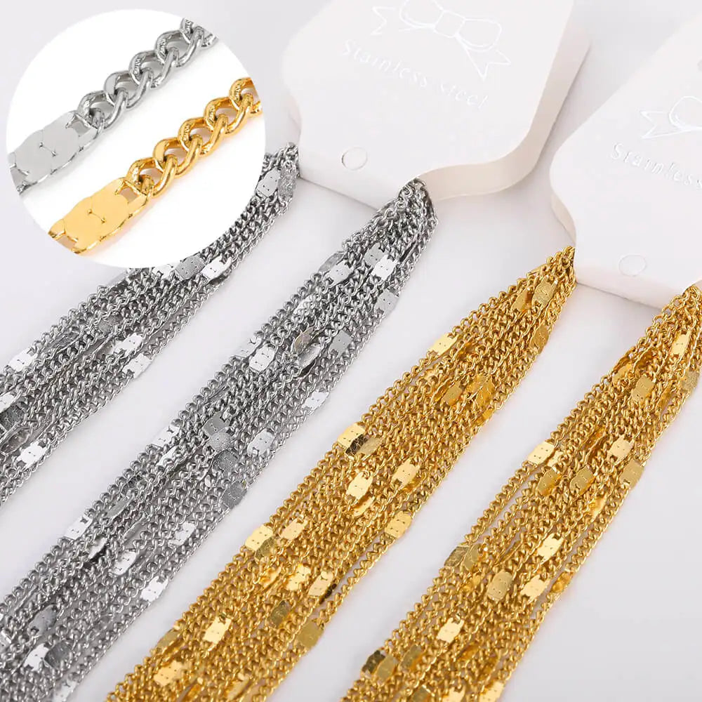 Stainless Steel Necklace Set for Women Chain DIY Jewelry Making