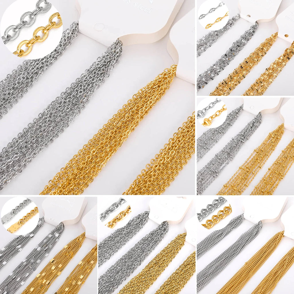 Stainless Steel Necklace Set for Women Chain DIY Jewelry Making