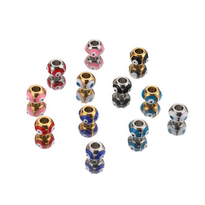 10pcs Mixed Devil's Eye Beads 18k Plated Jewelry Accessories