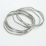 10pcs/set minimalist stainless steel bracelet 3mm