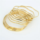10pcs/set minimalist stainless steel bracelet 3mm