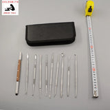 10pcs Wax Carving Engraving Set Dental Cutting Kit Spatula Plaster