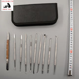 10pcs Wax Carving Engraving Set Dental Cutting Kit Spatula Plaster