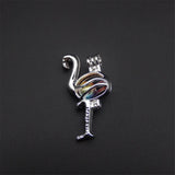 Silver-Plated Flamingo Pearl Cage Necklace Pendant with Essential Oil Diffuser