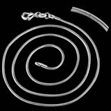 10pcs Snake Chain Silver Plated Necklace Chain 16-30 ZAP001