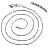 10pcs Snake Chain Silver Plated Necklace Chain 16-30 ZAP001