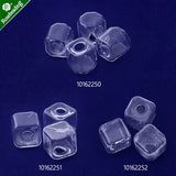 10pcs Clear Square Glass Jewelry Pendant Wishing Bottles