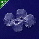 10pcs Clear Square Glass Jewelry Pendant Wishing Bottles
