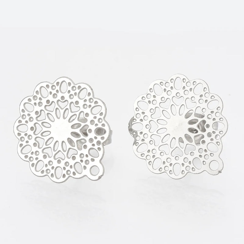 10pcs Stainless Steel Stud Earring Post Stoppers