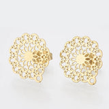 10pcs Stainless Steel Stud Earring Post Stoppers