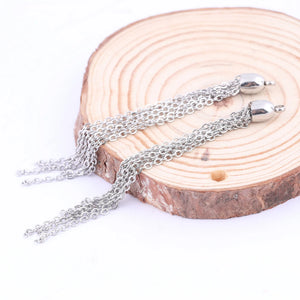 10pcs 80mm Stainless Steel Chain Tassels for DIY Jewelry Making