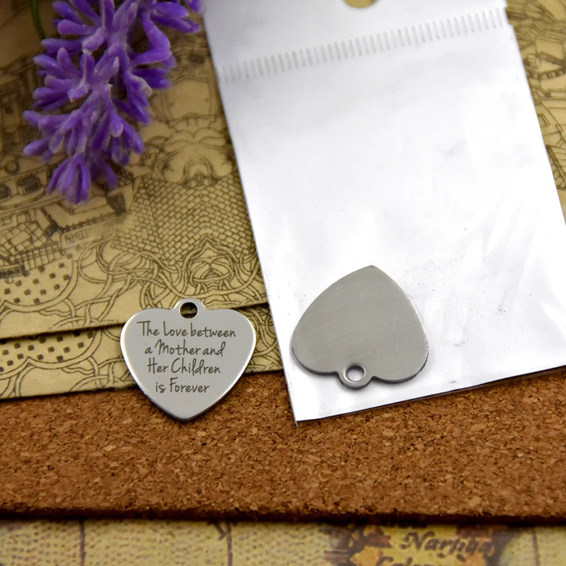 10pcs Stainless Steel Family Charms for DIY Jewelry