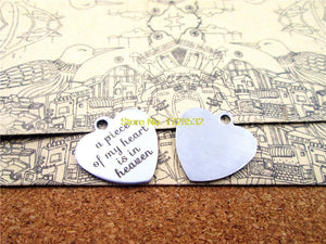 10pcs Stainless Steel Pet Memorial Charms Paw Print DIY