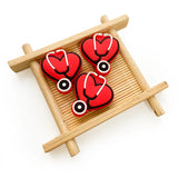 10pcs Silicone Beads Stethoscope Teether BPA-Free DIY Toy for Baby