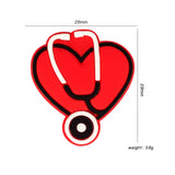 10pcs Silicone Beads Stethoscope Teether BPA-Free DIY Toy for Baby
