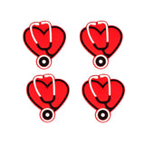 10pcs Silicone Beads Stethoscope Teether BPA-Free DIY Toy for Baby