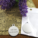 10pcs 'Talk Less Smile More' Charms Pendant DIY Jewelry Making