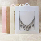 10pcs Jewelry Window Hanger Box Display Necklace Earring Packing Clear PVC Film