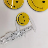 10pcs 30-45mm Double Black Yellow Smile Face Pendant for Necklace Making