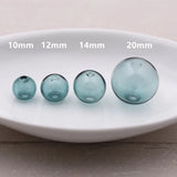 10pcs Double Hole 10-20mm Glass Ball Globe Beads Hollow Glass Bottle Vial