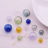 10pcs Double Hole 10-20mm Glass Ball Globe Beads Hollow Glass Bottle Vial