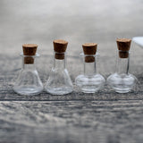10 Mini Wishing Glass Bottle With Cork Vial Pendant Jewelry Findings