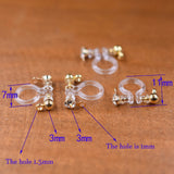 10 Resin Earring Clip Crystal Dangle Invisible Clip On Earrings FindingS