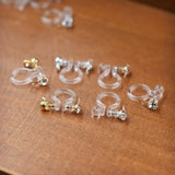 10 Resin Earring Clip Crystal Dangle Invisible Clip On Earrings FindingS