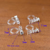 10 Resin Earring Clip Crystal Dangle Invisible Clip On Earrings FindingS