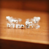 10 Resin Earring Clip Crystal Dangle Invisible Clip On Earrings FindingS
