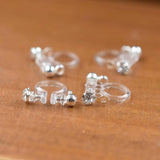 10 Resin Earring Clip Crystal Dangle Invisible Clip On Earrings FindingS