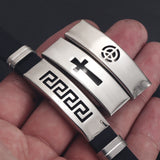 10 Stainless Steel Mirror Finish Slider Patterned Tube Beads Slide Charm